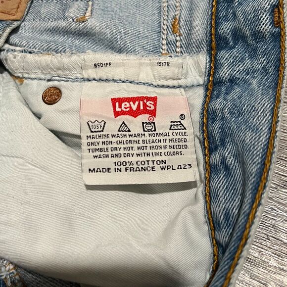 Vintage 1998 Levis 501 Made in France Grunge Jeans 34 x 30 (33 x 29) - Picture 3 of 16